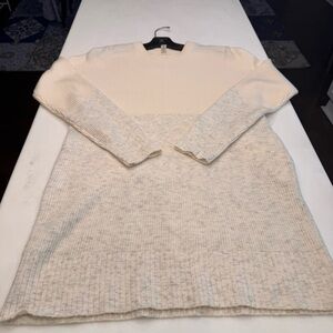 NWOT Lululemon Long Sleeve Sweater Dress Crew Neck Pockets Ivory & Gray Size S